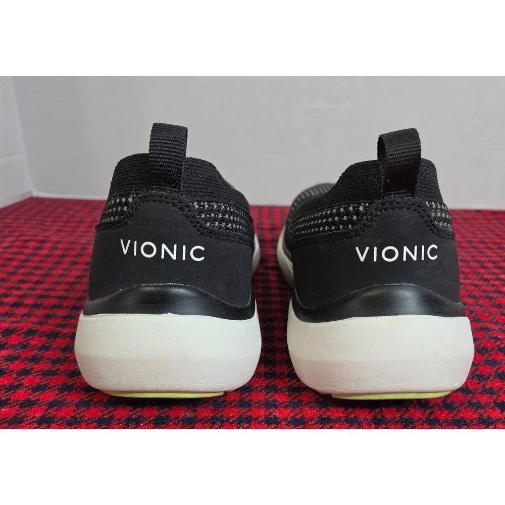 Vionic Kallie Women's sz 7 Black Knit Walking Shoe Orthotic Arch Support